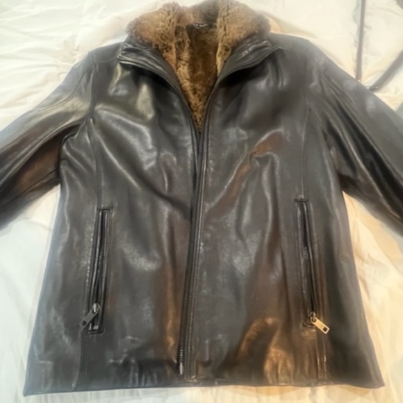 Andrew Marc Leather Coat from Neiman Marcus